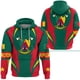 thumbnail image 3 of Sudadera con capucha y estampado de bandera de Camerún vintage para hombre, estilo hip hop, estilo africano, 3 of 5