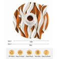 thumbnail image 6 of 13 Inch Round Placemats Set of 4, Burnt Orange White Moire Non Slip Heat Insulation PP Table Mats, Modern Abstract Art Washable Place Mats for Kitchen Dining Party Table Decor, 6 of 7