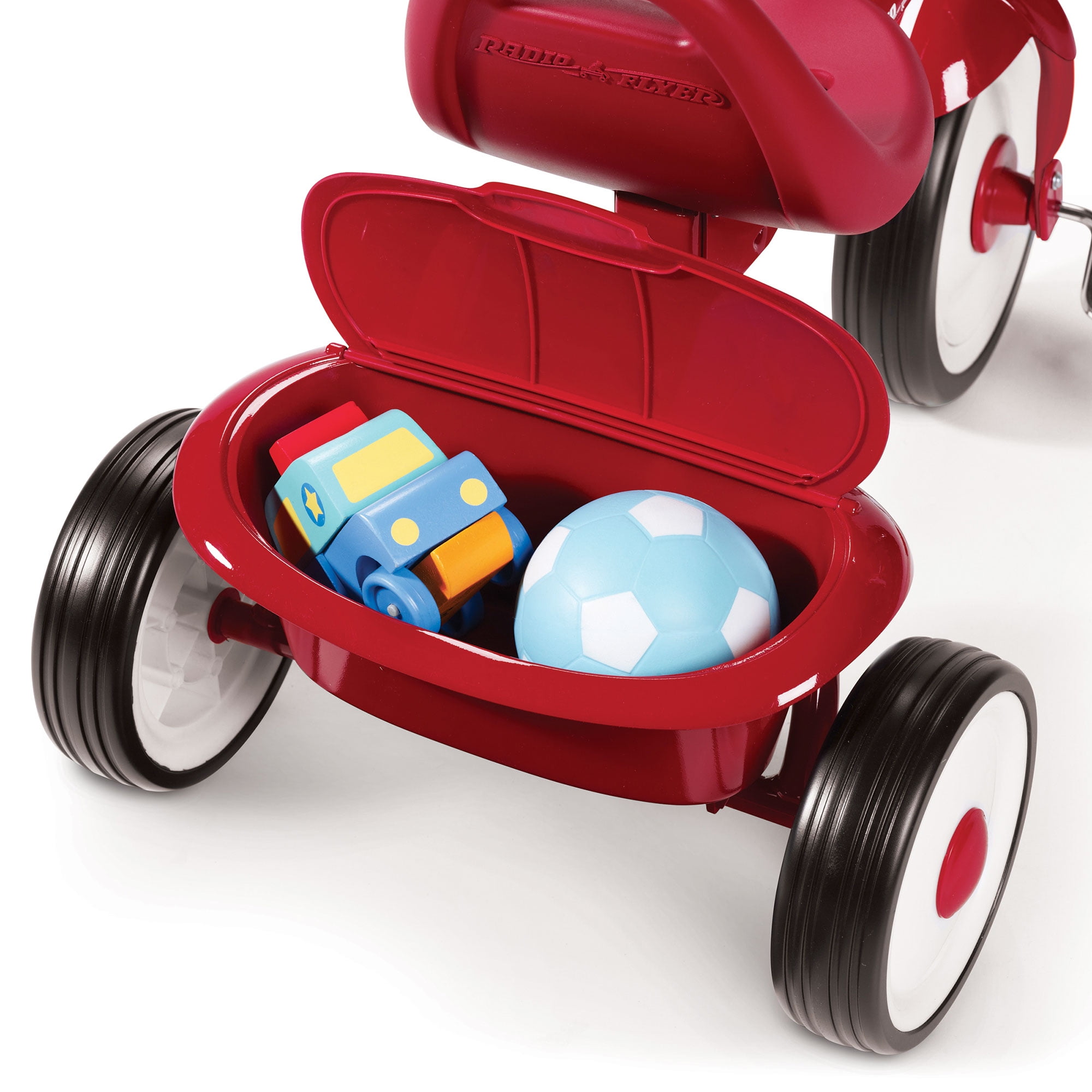 Radio Flyer 411S Kids Toddler Beginner Trike Tricycle Bike with Storage Bin Red Walmart