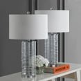 thumbnail image 5 of JONATHAN Y Cole 27.5" Modern Fused Glass Cylinder LED Table Lamp, Clear (Set of 2), JYL4016B-SET2, 5 of 7