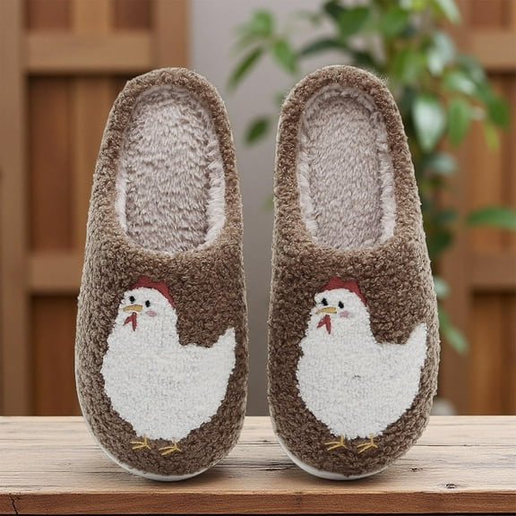 Kalauyu Slippers for Women and Men Slippers Indoor Bedroom Fluffy Warm Fleece Slippers Winter Soft Cozy Home Non-Slip Soft Plush Slip-on House Shoes
