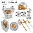 thumbnail image 3 of Disfraces medievales 10 unidades/juego Vogacara fiesta de Halloween casco Retro escolar guantes Kit de protección para piernas, 3 of 6
