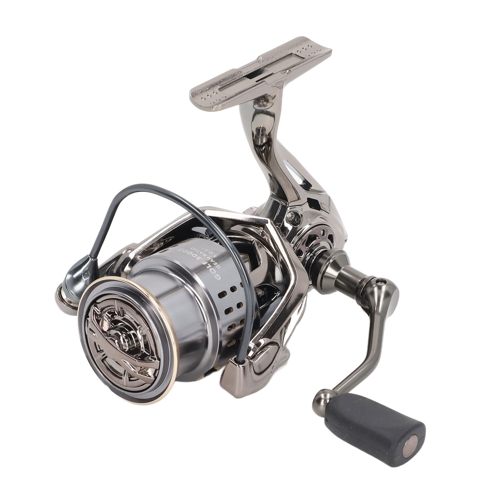 YAHHU 5.2:1 Spinning Fishing Reel Ambidextrous Metal Body Chamfer Outlet for Sea Carp Freshwater Saltwater Fishing Long Casting Reel 3000 Series Premium Lightweight Design