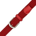 thumbnail image 4 of Falari Men Women Canvas Elastic Fabric Woven Stretch Braided Belt - Red X-Large, 4 of 5