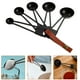 thumbnail image 4 of Juego de 5 cucharas medidoras de acero inoxidable negro, kit de cucharas medidoras anidadas, herramienta para hornear en la cocina, 4 of 7