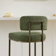 thumbnail image 4 of CHITA 26 inch Counter Height Bar Stool Set with Brass Frame Set of 4, Fabric in Moss Green, 4 of 10