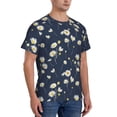 thumbnail image 2 of Bixox Men's Daisies Flowers Printed Short Sleeve Skinny Athletic T-Shirt, 2 of 6