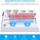 thumbnail image 5 of Soporte vertical para PS5 con ventilador de refrigeración y estación de carga para mandos, soporte de carga para PSVR, organizador de almacenamiento de juegos y ranura para mando a distancia, 5 of 7