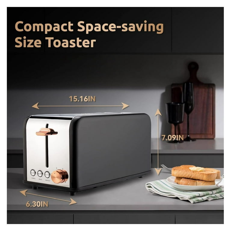  Pukomc Toaster 4 Slice with Wide Slots, 2 Long Slot