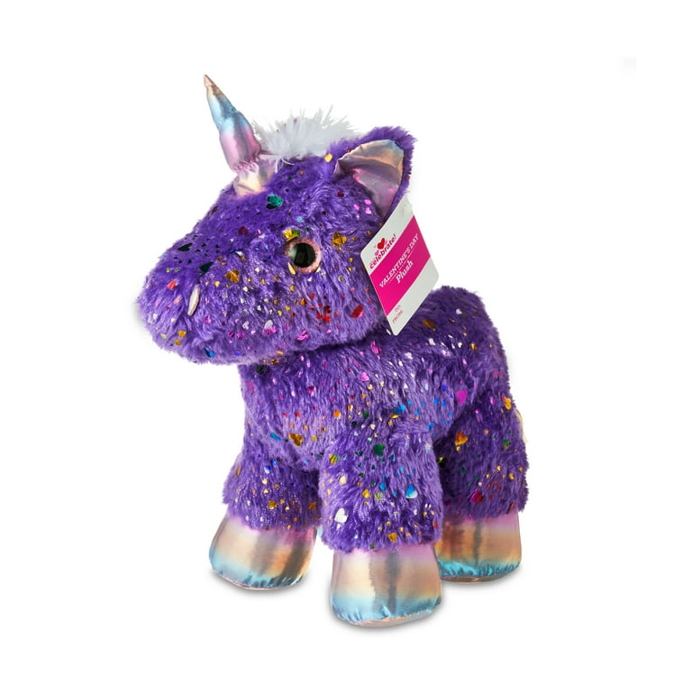 Valentine's Day Purple Unicorn Plush Toy, 14
