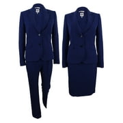 Anne Klein womens 3p Skirted Suit Set, 2, Blue