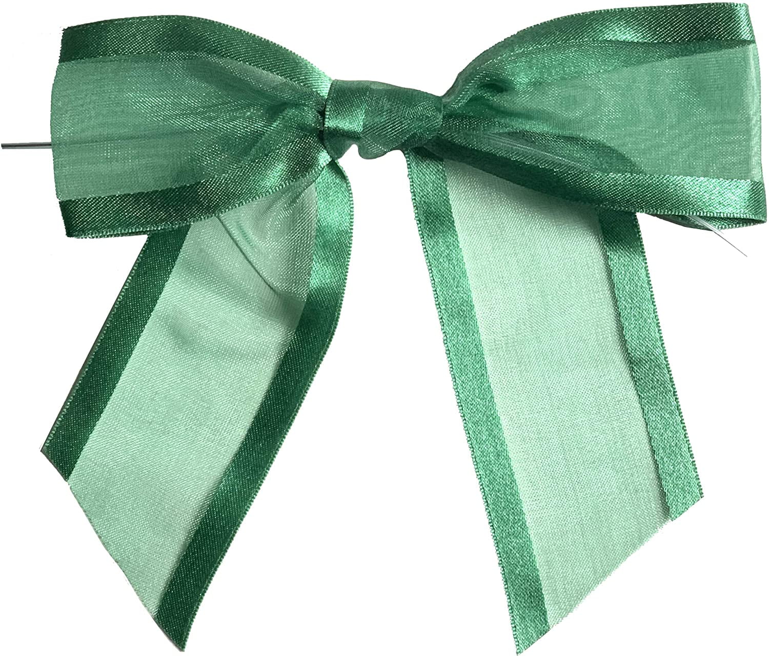 Christmas bows red green double satin pre-tied ready made stick on bow gold edge 