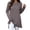 Coffee, variant on Womens T-shirts Long Sleeve Crewneck Solid Color Tee Side Slit Loose Summer Tops Black XXL