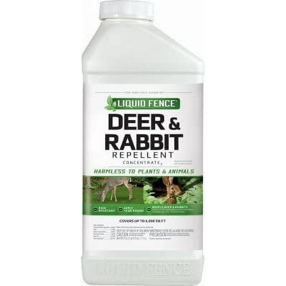 Spectrum Brands Deer & Rabbit Repellent Concentrate - Liquid Deterrent - 6 Pack, 40 oz