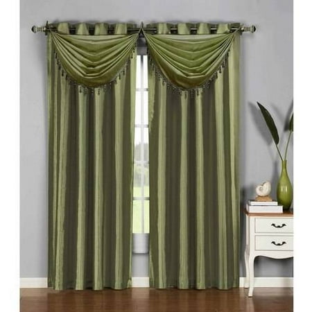 Jane Faux Silk Grommet Curtain Panels