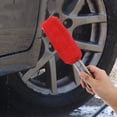 thumbnail image 4 of HEMOTON Red Car Cleaning Brush with Soft Tire Brush for Car Washing Plastic Foam Multifunctional Tool, 4 of 8