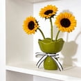 thumbnail image 4 of Creative Luxury Ceramic Vase Elegant Hand-Tied Bouquet Design for Modern Home Decor Minimalist Living Room and Wedding Centerpiece - Green, 4 of 6