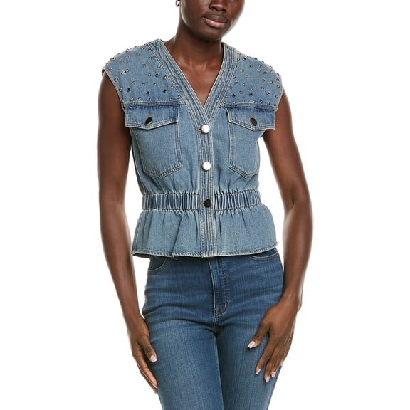 Gracia womens Denim Vest, m, Blue