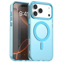 For iPhone 17 Pro 6.3" Case ,[Compatible with MagSafe] Cute Candy Color Drop Protection Slim Anti-Slip Shockproof Magnetic Phone Case,Blue,For iPhone 17 Pro
