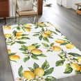 thumbnail image 2 of Lemon Flower Area&nbsp;Rug 3x5ft Watercolor Summer Leaf Non-Slip&nbsp;Washable Square&nbsp;Rugs Soft Felt Indoor Floor Mat for Bedroom Kitchen Living Room Bathroom, 2 of 9