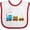 White/Red, variant on Inktastic Colorful Toy Train Boys or Girls Baby Bib