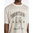 thumbnail image 4 of No Boundaries Graphic Boxy Fit Mesh Jersey Style Shirt, Men's XS-5XL, 4 of 5