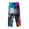 thumbnail image 4 of Balery Modern Abstract Colorful Skull A print Women's Pajama Pants,Ultra Lightweight Pjs,Lounge Pant-XX-Large, 4 of 9