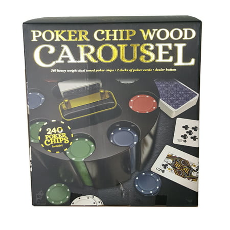 Wood Poker Carousel with Chips, Cards, and Dealer (Best Poker Game On Facebook)