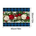 thumbnail image 3 of Costeam Linen Blue and Black Buffalo Check Plaid Christmas Placemats Set of 4 Farmhouse Winter Christmas Xmas Holiday Home Kitchen Table Decorations 45x30cm 2025 New Style, 3 of 7