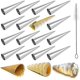thumbnail image 1 of 16 Pcs Cream Roll Moulds Stainless Steel, Cream Horn Cones Croissant Mould For Cannoli Tubes Ice Cream Lady, 1 of 5