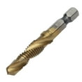 thumbnail image 2 of Tap Drill Bit Set, High Speed Steel Efficient Combination Tapping Bits Quick Change  For Wood For Plastic M3,M4,M5,M6,M8,M10, 2 of 8