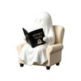 thumbnail image 2 of PoyoKee Ghost Reading Book Halloween Decorations, Light Cute Ghost Reading Book Figurine Desk Decor, Halloween Decor for Entryway Shelf Table Bedroom, 2 of 6