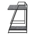 thumbnail image 6 of Meard Metal Writing Desk with USB Ports, Light Gray and Matte Black, 6 of 8
