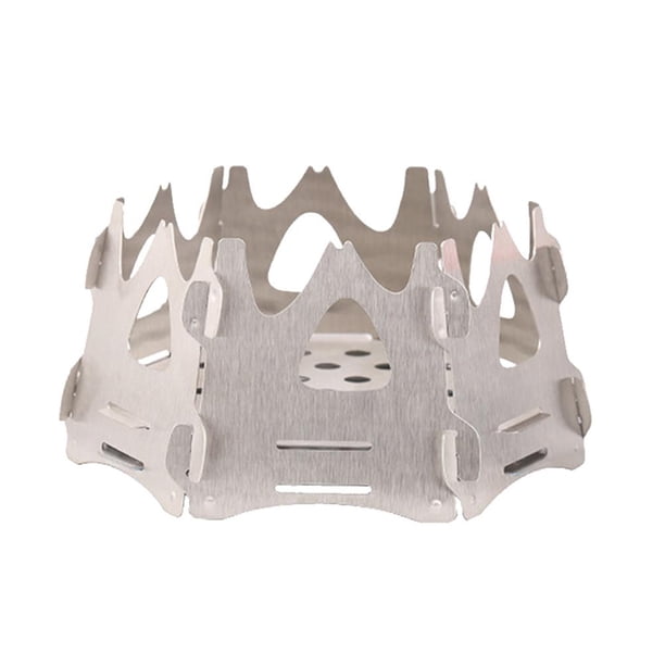 Estufa Portátil Para Acampar Al Aire Libre De Seis Lados Cocina Ultraligera Mini Estufa Pequeña Estufa Para Acampar De Acero Inoxidable Para Picnic Senderismo Viajes Suministros De Supervivencia Yuarrent HA037087-00