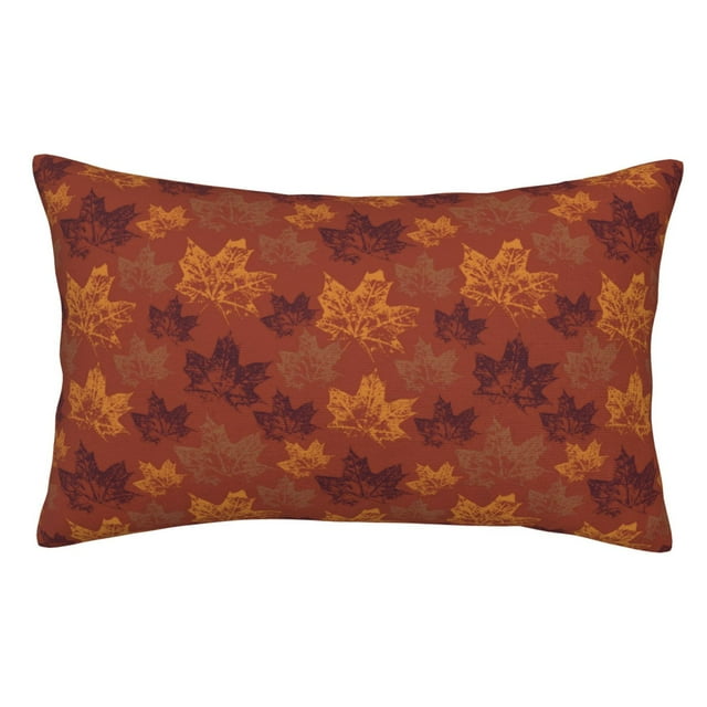 Saiise fall Maple Print Rectangle Pillow Covers, Two-Sided Printed Design, Car and Sofa Throw Pillow Case for Bedroom or Home Decor-14"x20"
