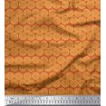 thumbnail image 1 of Soimoi Poly Georgette Fabric Wreath Leaves Fabric Prints by Yard 42 Inch Wide, 1 of 3