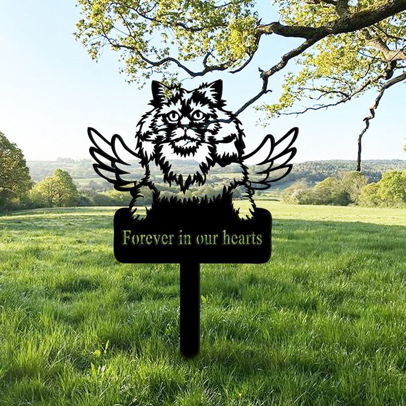 Pet Memorial Grave Stake, Pet Dog Cat Loss Remembrance Plaques for Outdoors Decoration Grave Marker Cemetery Sympathy Yard Sign