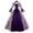 Purple, variant on Busydd Fashion Women Plus Size Vintage Gothic Court Collar Patchwork Bow Dress L