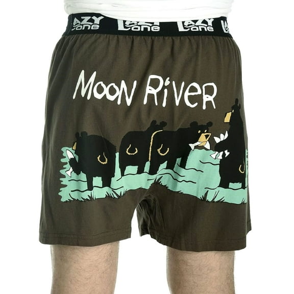Funny, Comical Men's Boxer Shorts Moon River (Small)