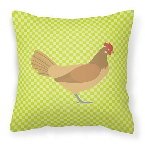 Frisian Friesian Chicken Green Fabric Decorative Pillow