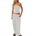thumbnail image 1 of Conjunto de dos piezas Panadila para mujer, trajes de salón de verano a rayas, 1 of 6