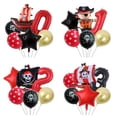 thumbnail image 2 of Globos de papel de aluminio con temática pirata para niños, suministros de decoración para fiesta de cumpleaños, Halloween, Baby Shower, color rojo y negro, 6 piezas, 2 of 4