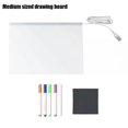 thumbnail image 1 of LED Note Board with Colors,Light Up Acrylic Dry Erase Board with 6 Pen,Creative Led Drawing Boards Rewritable Message Boards Gifts for Grandkids - Free Eraser Easy to Clean, 1 of 8