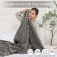 thumbnail image 3 of Biwat Electric Blanket Heated Blanket Full Size, Super Soft Cozy Upgraded Flannel Heating Blanket with 6 Heating Levels & 1-10 Hours Auto Off, ETL & FCC Certification, 72" x 84", Silver Gray, 3 of 4