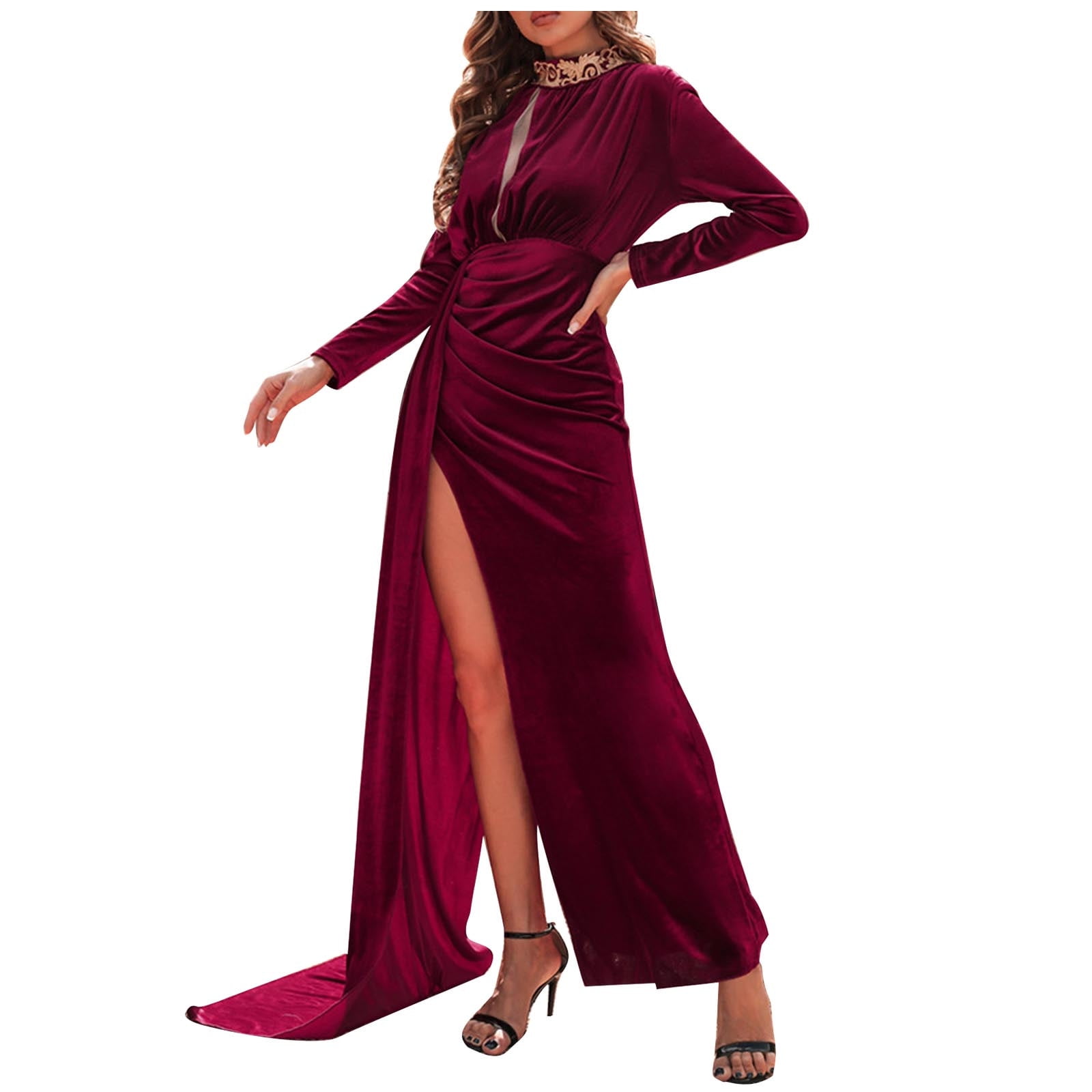 Mock neck prom dress hotsell