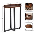 thumbnail image 2 of Kate and Laurel Zabel Capsule Narrow Metal Side Table, 17 x 9 x 24, Bronze and Black, Transitional Slim Rounded Oval End Table for Small Spaces and Display, 2 of 8