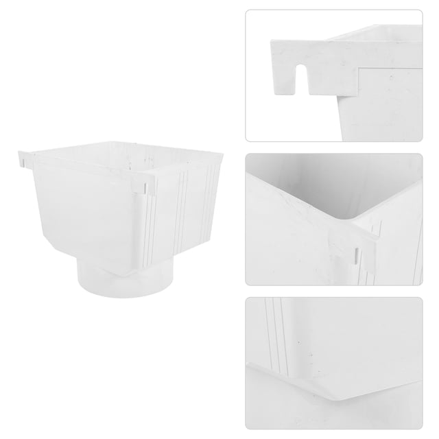 FUTUREORYY Gutter Downspout Extension Accessory White PVC Drainage System Connection 1Pack