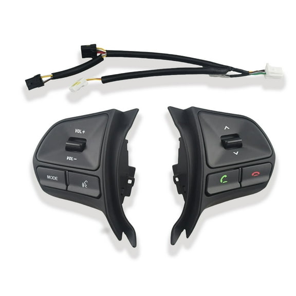 Steering Wheel Mounted Cruise Control Switch Button Kit, Fit For Kia Rio 2011-2016, Replace# 96700-1W510CA, Cruise Control Switch Replacement-black-a pair