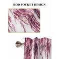 thumbnail image 6 of Pink Bathroom Window Curtain, Summer Botanical Leaves Watercolor Light Filtering Coffee Kitchen Curtains, Bedroom Living Room Curtains 2 Panel 84"x45", 6 of 6