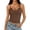 Brown, variant on IWRICH Women's V Neck Lace Cami Tank Tops Fitted Sleeveless Crop Spaghetti Strap Summer Tops Basic Undershirts White XS